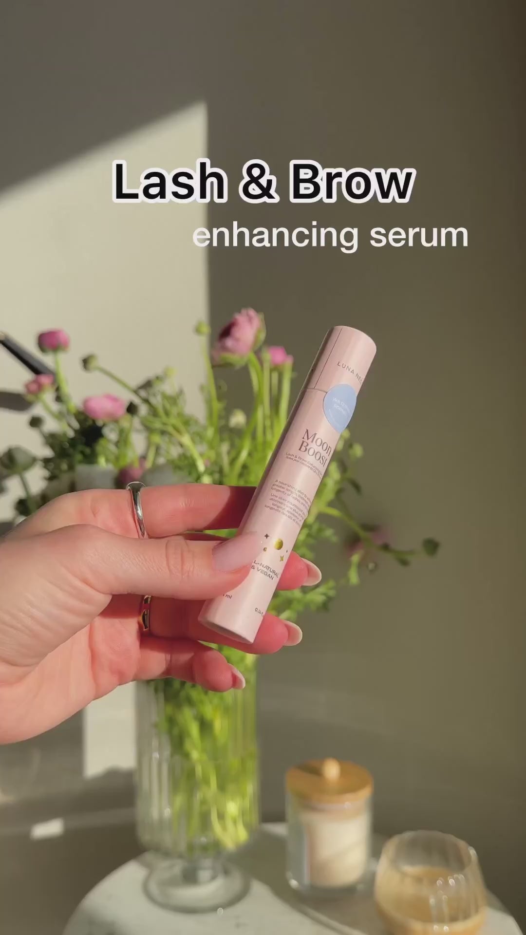 Load and play video in Gallery viewer, Moon Boost Eyebrow and Lash Serum