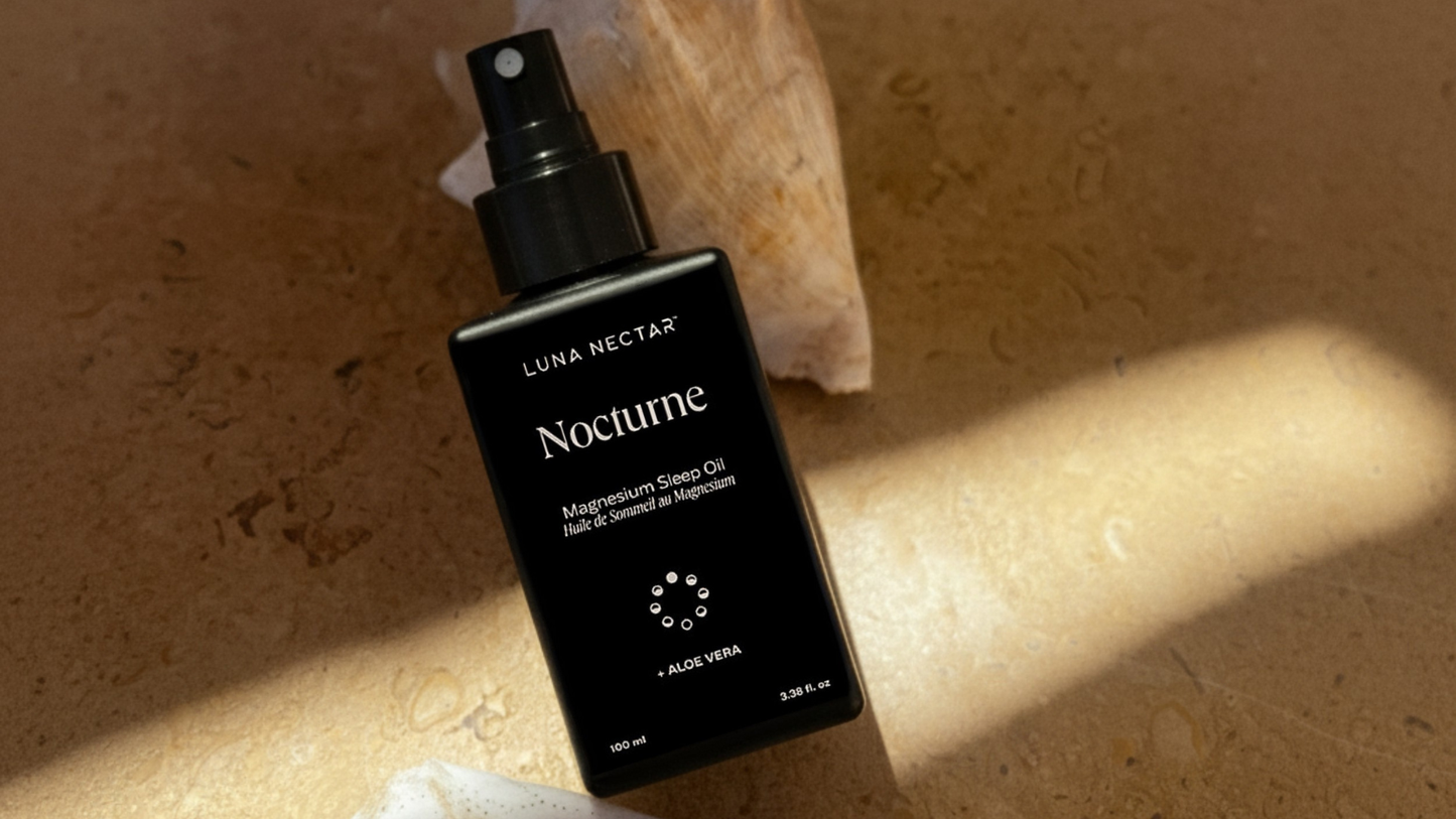 relaxing evening routine using magnesium oil spray for better sleep