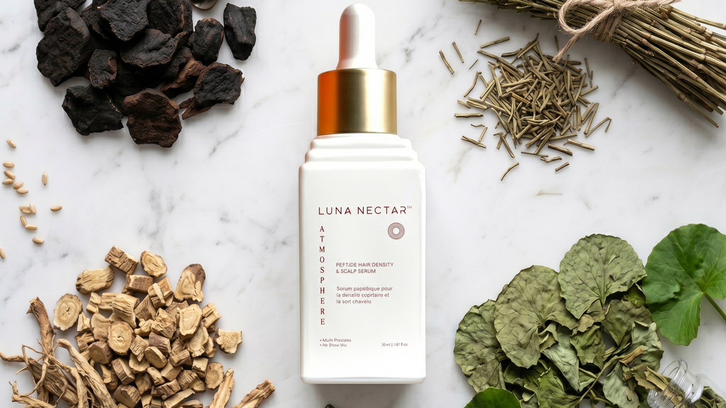 collection of adaptogens, herbs, and beauty ingredients inspired by traditional chinese medicine and wellness