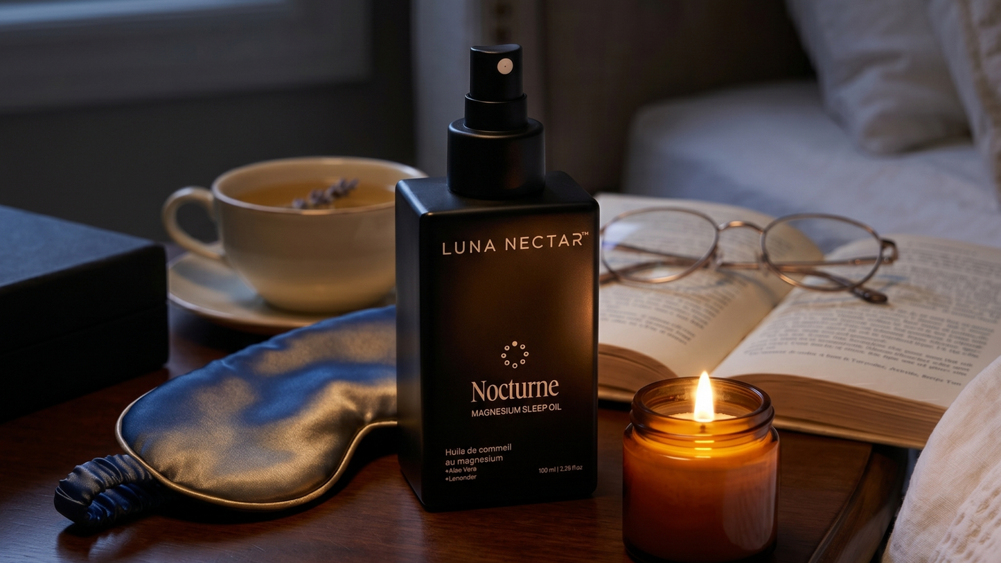 magnesium oil used during nighttime routine to support nervous system relaxation